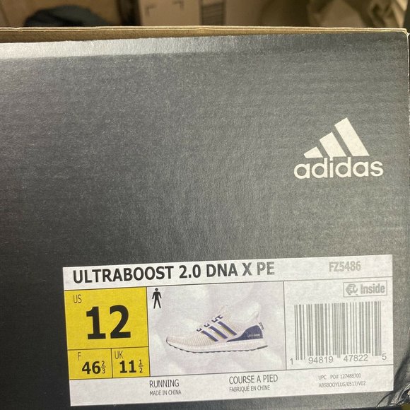 Adidas UltraBoost 2.0 DNA Mens Stefon Diggs PE White Navy Gold - Picture 9 of 12